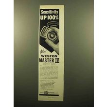 1960 Weston Master IV Exposure Meter Ad - Sensitivity