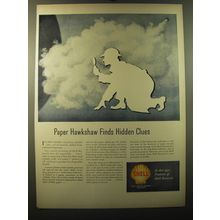1949 Shell Oil Ad - Paper Hawkshaw finds hidden clues