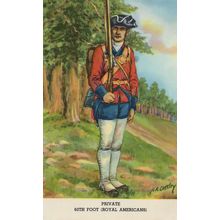 Private 60th Foot Royal Americans Soldier Uniform Postcard