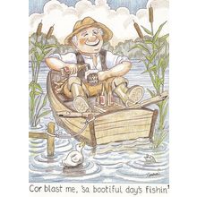 Norfolk Fisherman Sailing Getting Drunk Accent Dialect Comic Postcard