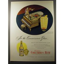 1953 Christopher Columbus Rum Ad - In the Connoisseur's glass