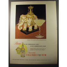 1953 Christopher Columbus Rum Ad - Rum in the connoisseur class