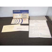 1979 Chrysler Cordoba LeBaron Operating Instructions Owners Manual & Sound Sys