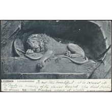Löwendenkmal, Luzern, 1902 - Edition Illustrato Luzern AK