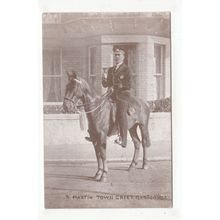 Robert Martin the Town Crier on Horse Ilfracombe Postcard Devon