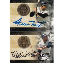 WILLIE MAYS & WILLIE McCOVEY AUTO 2012 SAN FRANCISCO GIANTS HOF WORLD CHAMPIONS