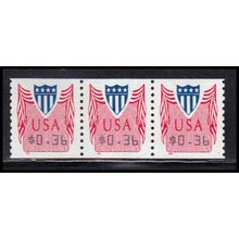 CVP33 36c Shield Very Fine MNH Strip of 3 PA5338