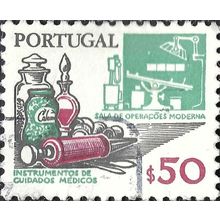 PORTUGAL, Old and modern, medical instruments, slate green 1979, 0.50Esc, #3