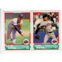 2 1990 Score Young Superstars Twins RC rookie cards #26 Wayne, #31 Tapani