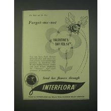 1959 Interflora Flowers Ad - Forget-me-not Valentine's Day Feb. 14th