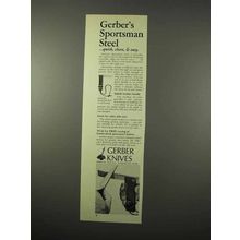 1974 Gerber Sportsman Steel Ad - Quick, Clean & Easy