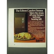 1978 Edison Comfort Sensor Heater Ad - Takes Strain Off