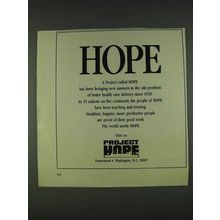 1978 Project Hope Ad