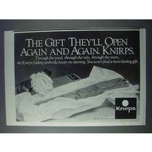 1981 Knirps Folding Umbrella Ad - The Gift They'll Open