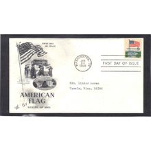 FDC Art Craft 1338 6c Flag (Cachet-Typed/A) CV40684