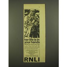1967 RNLI Royal National Life-Boat Institution Ad - Her life is in your hands
