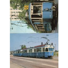 Hauptbahnhof Tram Bus 2x Switzerland Zurich Transport Postcard s