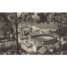 Malaga Andalucia Plaza de Toros Bullfighting Stadium Old Postcard