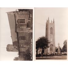 Holy Trinity Church Bungay St Marys 2x Old RPC Postcard s