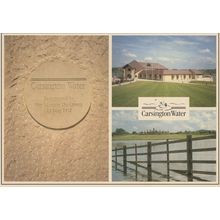 Carsington Water Inaugeration Queen Elizabeth II Stone Derby Postcard