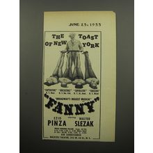 1955 Fanny Play Ad - The Toast of New York