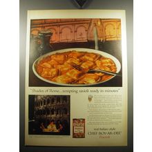 1957 Chef Boy-ar-dee Ravioli Ad - Shades of Rome tempting ravioli