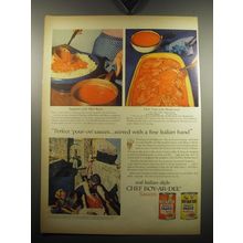 1957 Chef Boy-ar-dee Spaghetti Sauce Ad - Perfect pour-on sauces