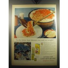 1957 Chef Boy-ar-dee Spaghetti Dinner Ad - Fix this Italian feast
