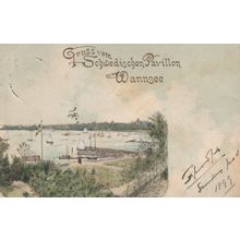 Gruss aus Wannsee Schwedischer Pavillion 1899 German Postcard