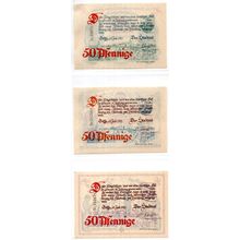 1921 Germany Gotha Notgeld Set of 4 Notes (1558)