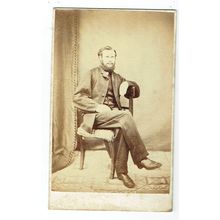 Victorian cdv photo man seated Belfast photographer