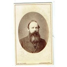 Victorian cdv photo portrait bearded man Londonderry photographer