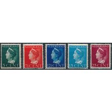 Queen Wilhelmina: 5 Values - Netherlands 1940 - NM H - MiNr 341/2, 344/5 & 348