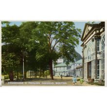 Postcard Promenade & Pavilion Gardens, Buxton, Derbyshire. Unposted