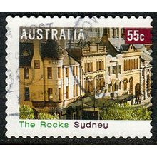 Australia 2008 Tourist Precincts 55c Used P&S Stamp 12.5 perf. The Rocks. Sydney