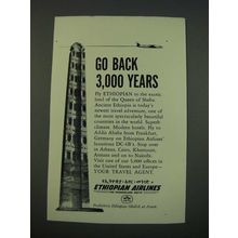 1960 Ethiopian Airlines Ad - Go Back 3,000 Years