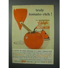 1960 Libby's Tomato Juice Ad - Truly Tomato-Rich
