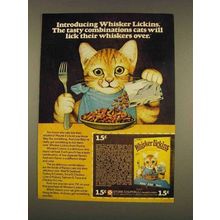 1976 Purina Whisker Lickins Ad - Lick Their Whiskers