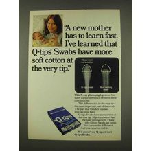 1976 Q-Tips Swabs Ad - New Mother Learn Fast