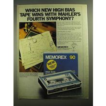 1979 Memorex High Bias Cassette Ad - Wins With Mahler's Fourth Symphony