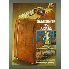 1978 Samsonite Sonora Cartwheels Luggage Ad - A Drag