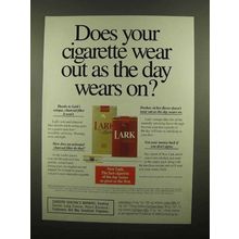 1992 Lark Cigarettes Ad - Wear Out as Day Wears On