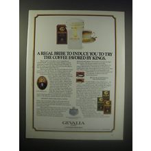 1990 Gevalia Kaffe Coffee Ad - A regal bribe to induce you to try the coffee