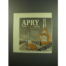 1949 Marie Brizard Apry Liqueur Advertisement