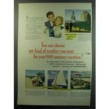 1949 Pan American Airlines Ad - You can choose any kind of weather you want