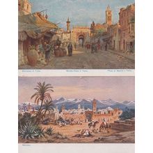 Tunis Place Du Marche Market Place Jerusalem Antique Postcard