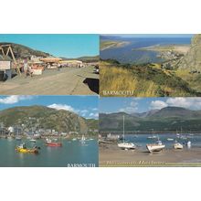 Barmouth Harbour 4x Welsh Nautical Sea Postcard s