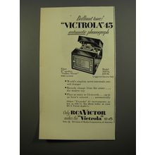 1952 RCA Victor Model 45EY4 Phonograph Ad - Brilliant tone!