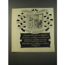 1956 Caswell Massey Colognes Ad - America's choice for over 200 years!