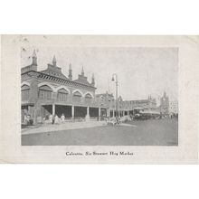 Sir Stewart Hog Market Calcutta India Old Postcard